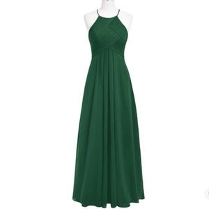 NEVER WORN Azazie Ginger dress in dark green!